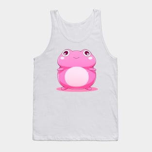 Kawaii Pink Anime Frog Tank Top